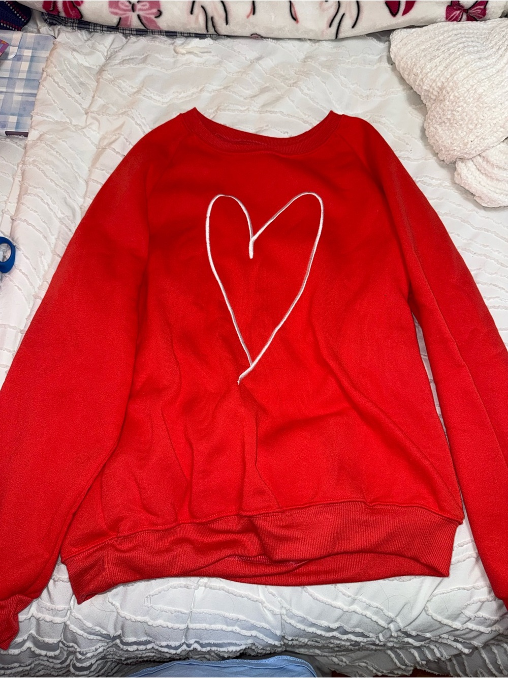 Red Heart Pullover Sweatshirt -